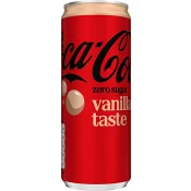 Läsk Cola Vanilj Zero 33cl Coca-Cola.