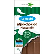 Mjölkchoklad Hasselnöt Laktosfri 100g Greenstar.