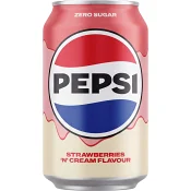 Läsk Strawberry 'n' Cream 330ml Pepsi.