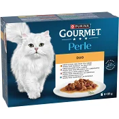 Kattmat Gourmet Perle Kyckling &amp; oxkött 8-p 680g Purina.