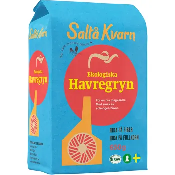 Havregryn Ekologiska 650g Saltå Kvarn.