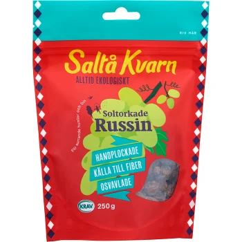 Russin Soltorkade 250g Krav Saltå Kvarn.