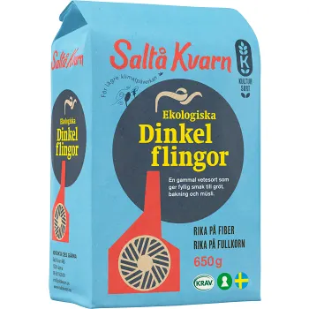 Dinkelflingor 650g KRAV Saltå Kvarn.
