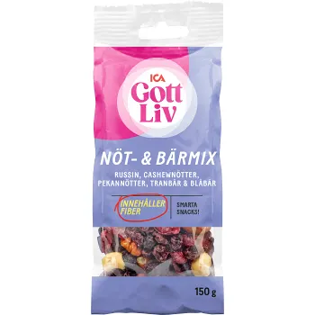Nöt &amp; bärmix 150g ICA Gott Liv.