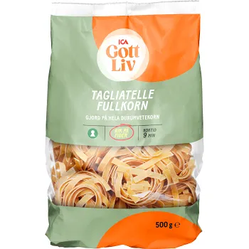 Fullkorn Tagliatelle 500g ICA Gott Liv.
