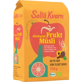 Fruktmüsli 750g KRAV Saltå kvarn.