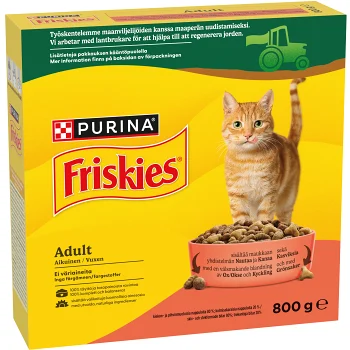 Kattmat Adult Oxe/Kyckling 800g Friskies.