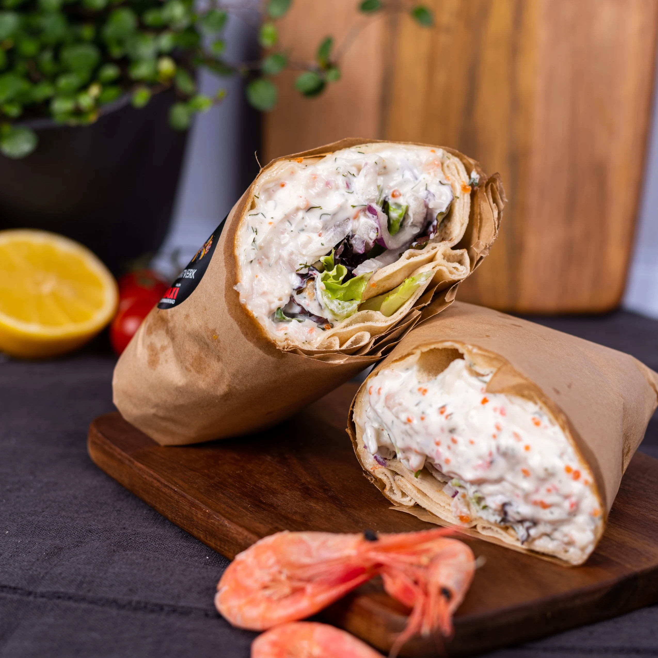 Wrap med skagenröra