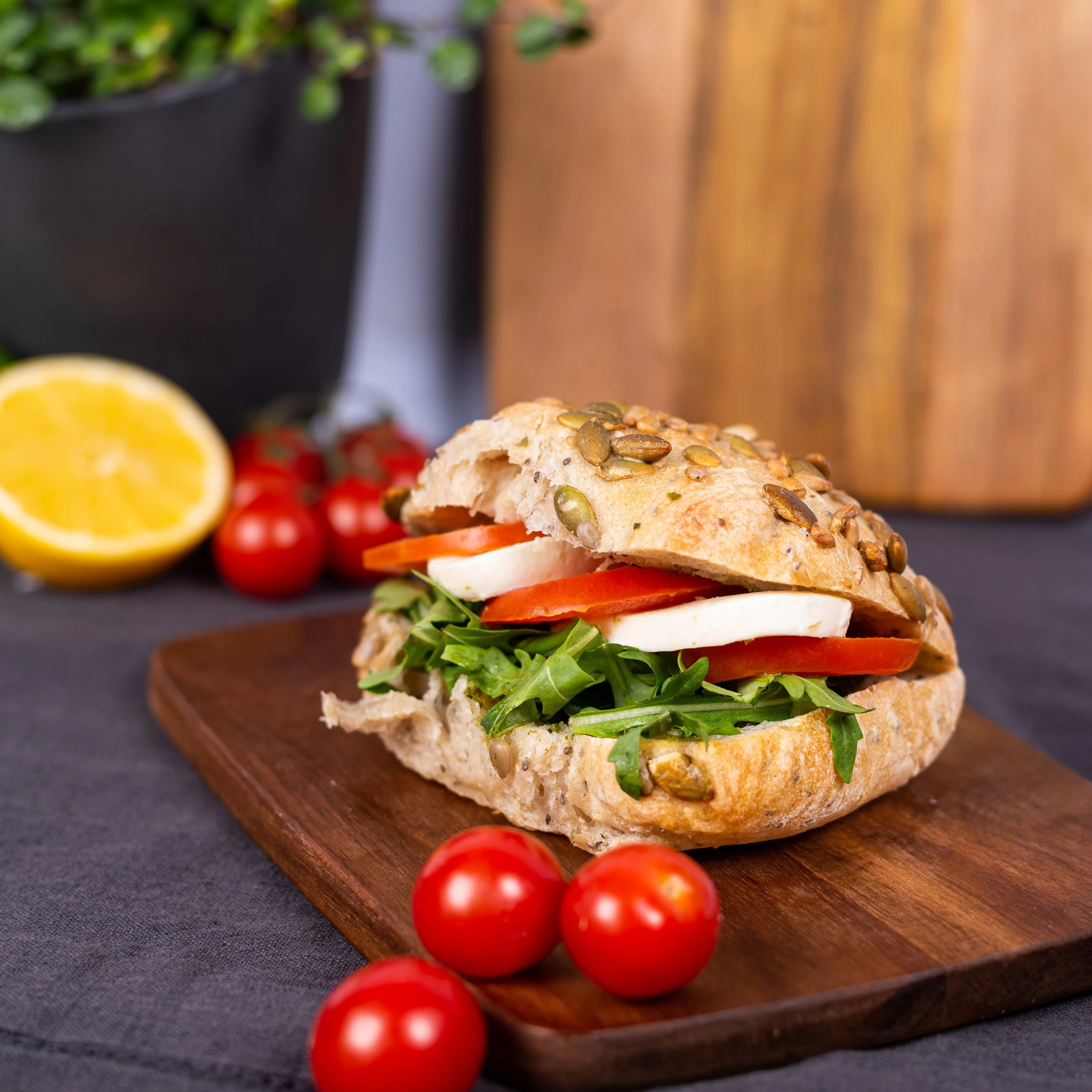 ChiaCiabatta med mozzarella och tomat