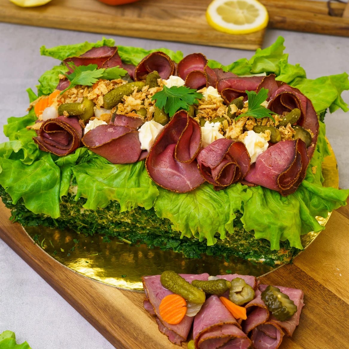 Smörgåstårta rostbiff Catering by Maxi Österåker