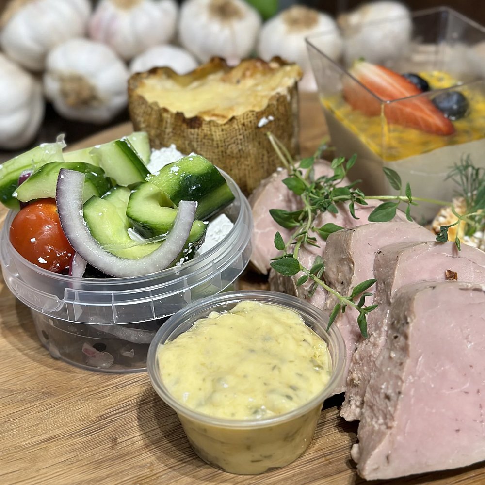 Trerättersmeny