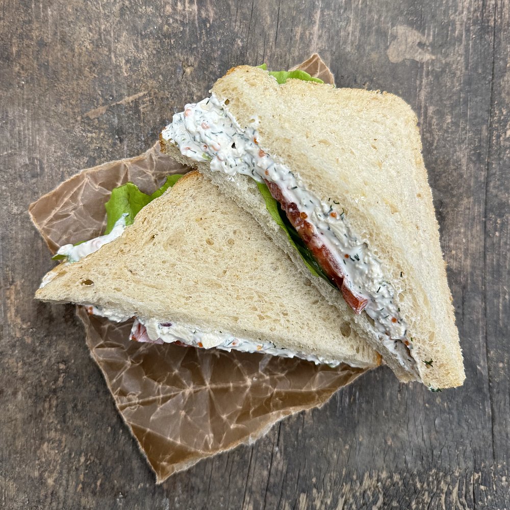 Sandwich vegansk skagenröra