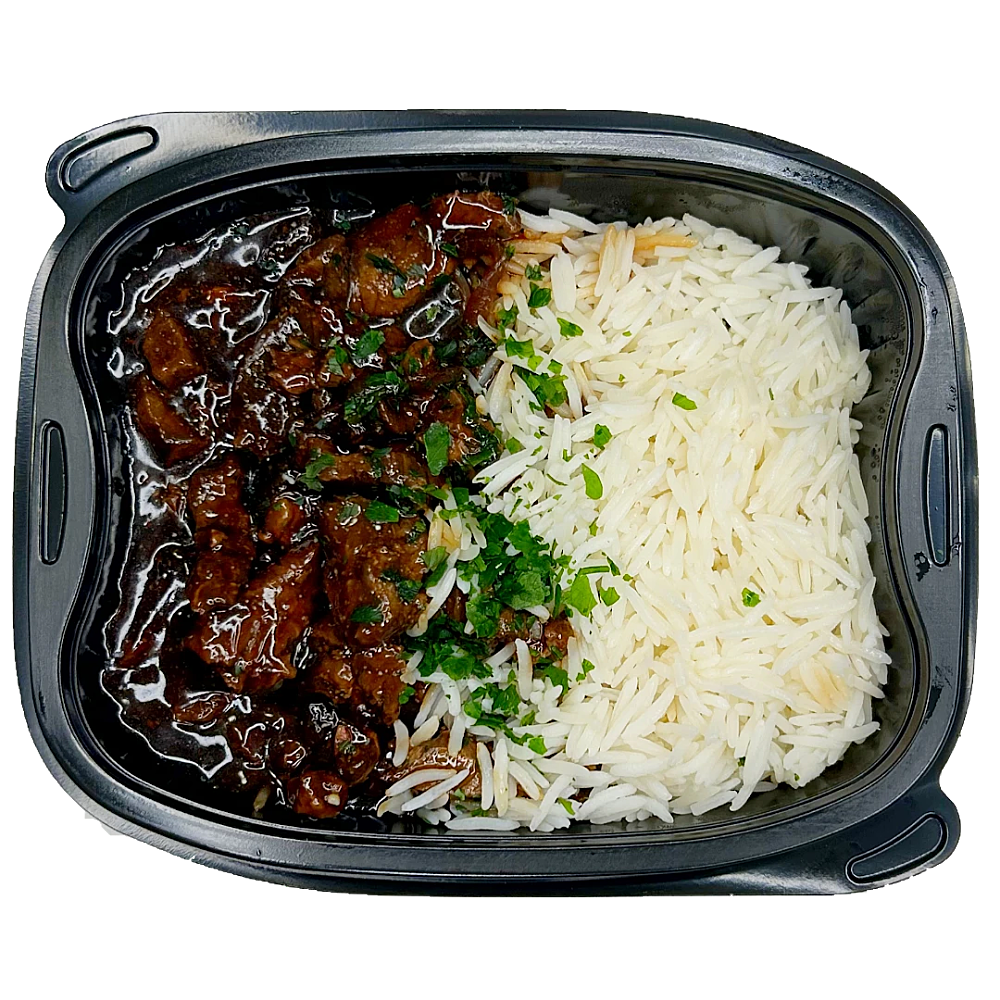 Biff teriyaki med ris