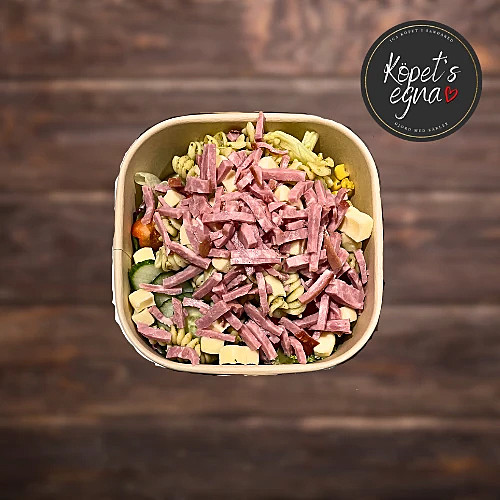 Ost och skinksallad med pestopasta