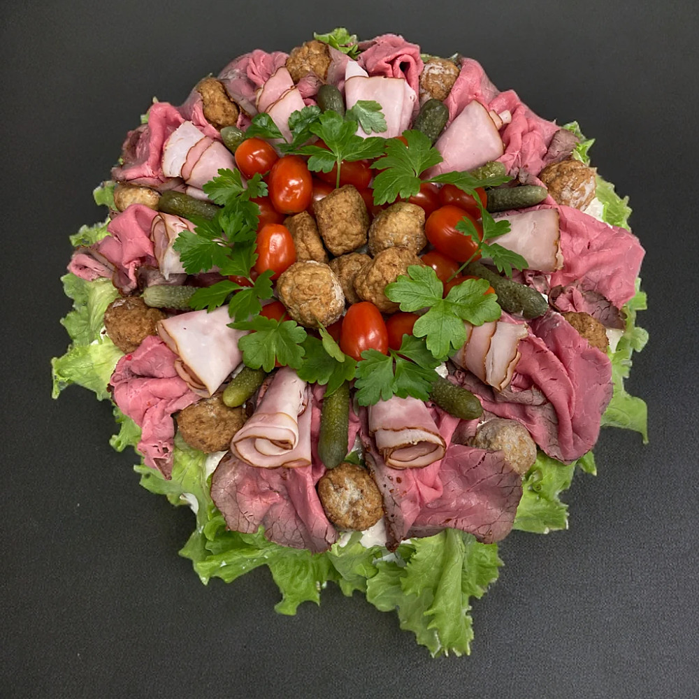 Smörgåstårta Rostbiff & Köttbullar