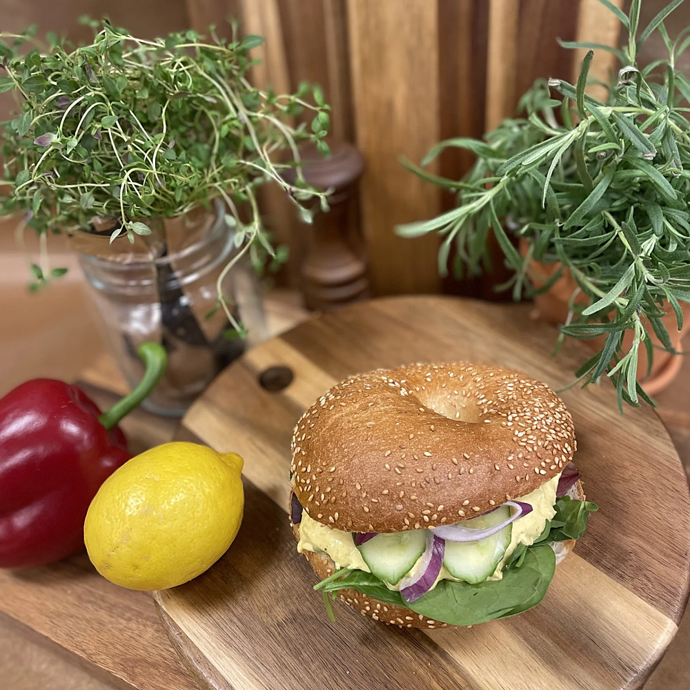 Kyckling & currybagel