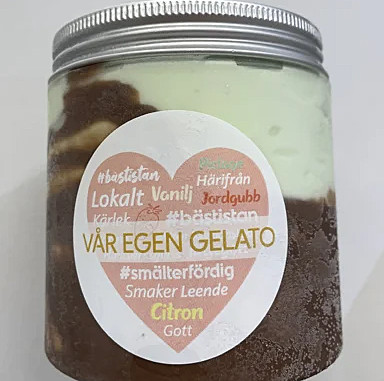 Gelato päron & mjölkchokladhoklad