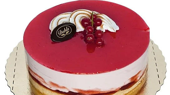 Moussetårta med cheescake och jordgubb