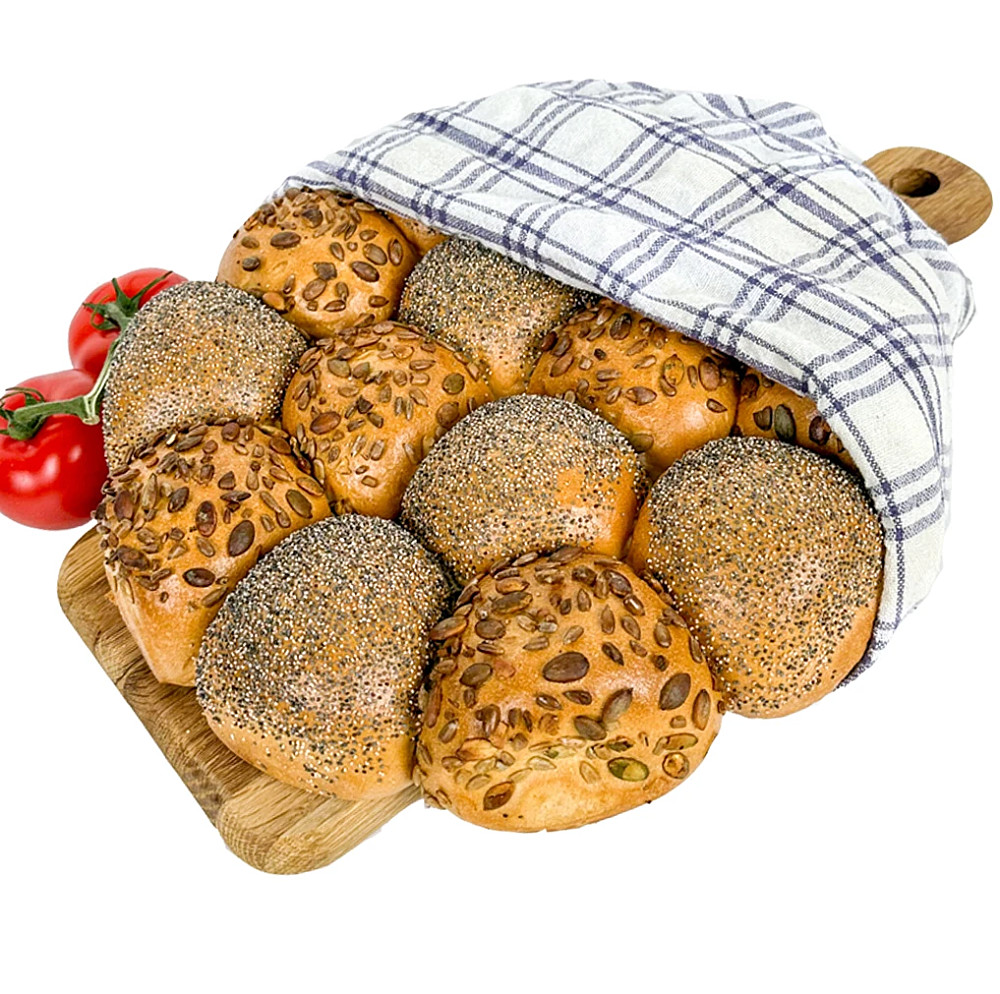 Brytbröd med solros-,pumpa-, och vallmofrö. 14 bitar.