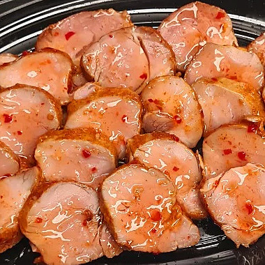 Fläskfile som vi grillar i butiken.