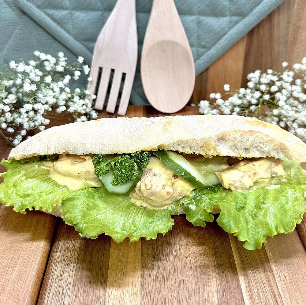 Baguette med kyckling/curry