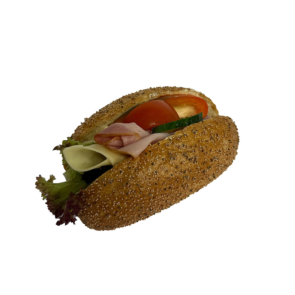 Baguette med ost & skinka
