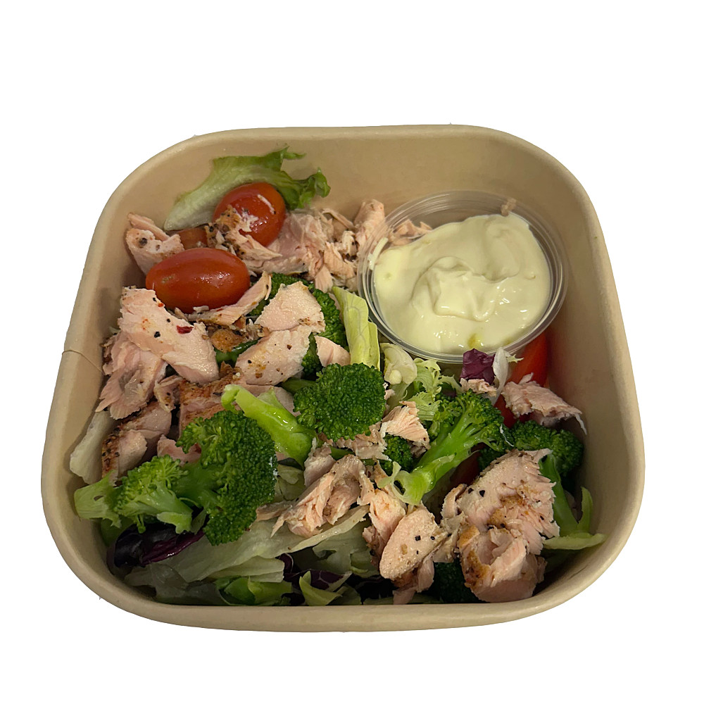Laxsallad med mangodressing