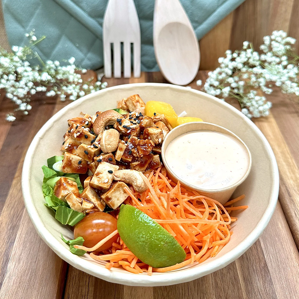 Nudelsallad med tofu