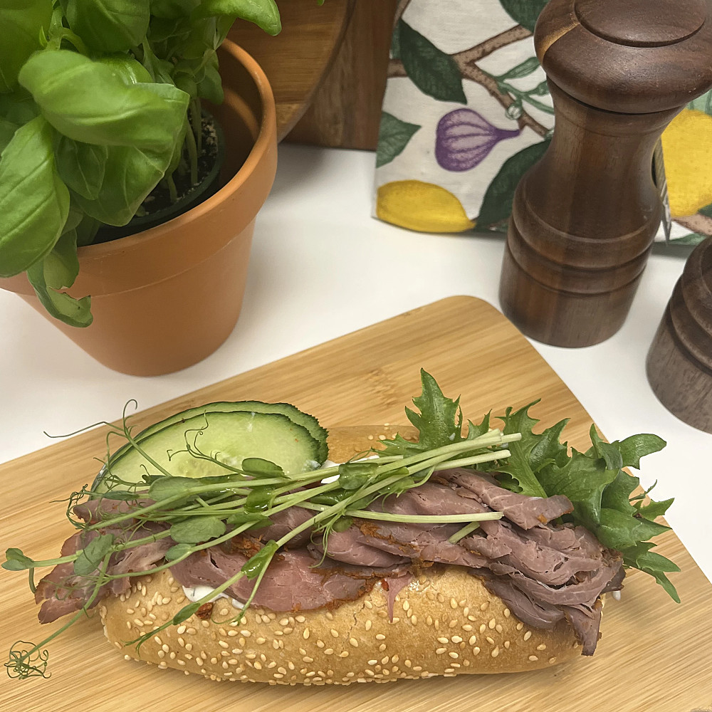 Baguette Rostbiff/Potatissallad