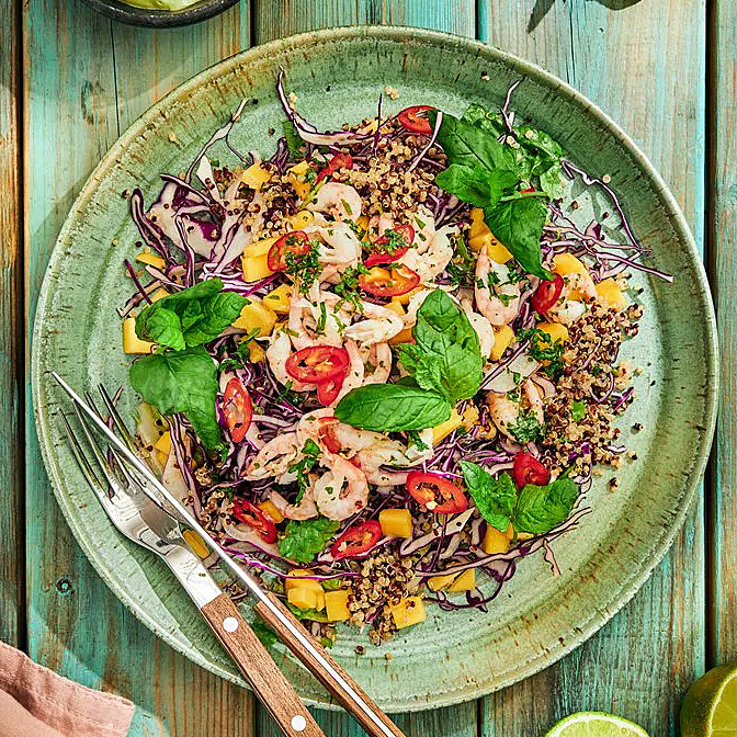 Räksallad med quinoa