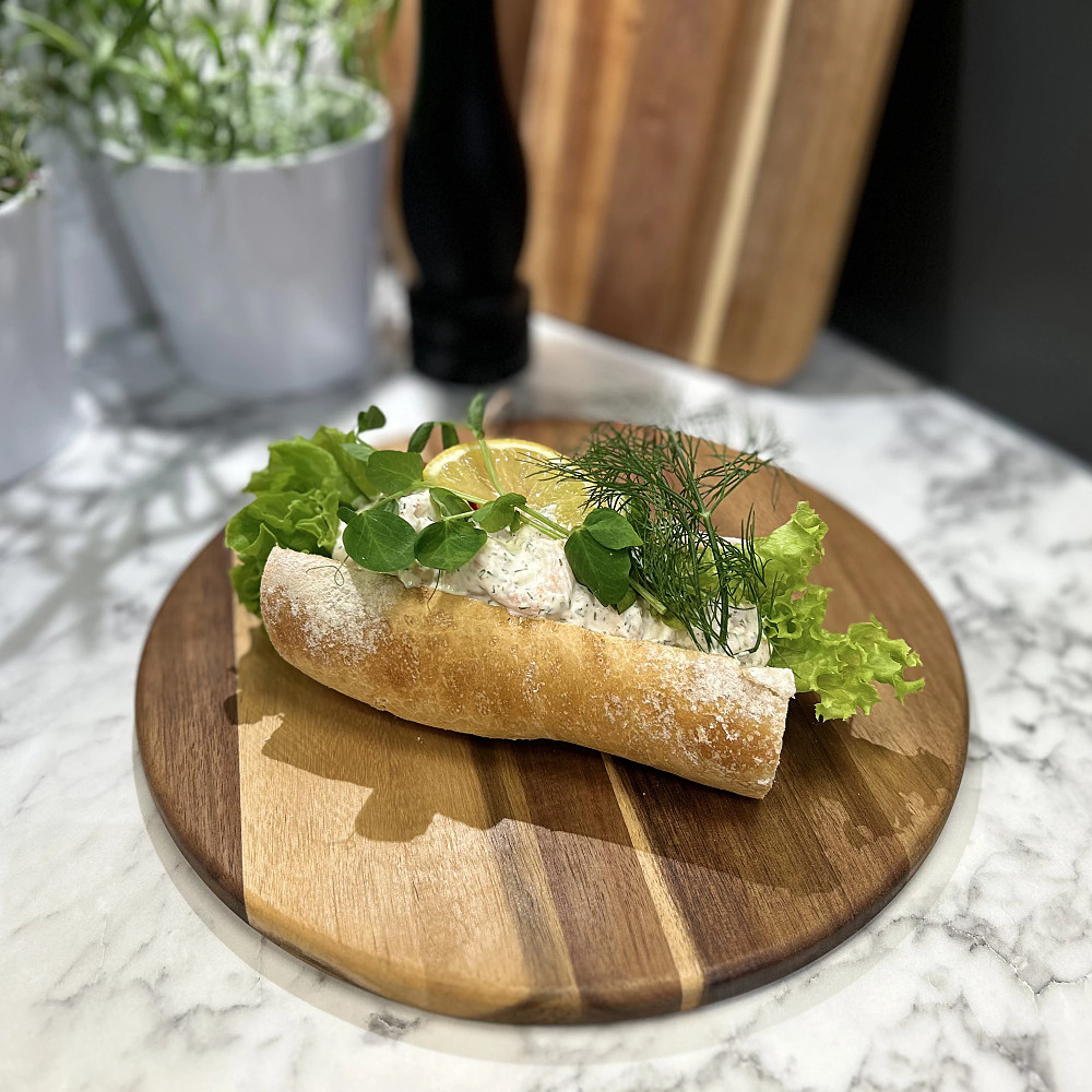 Baguette med räkor