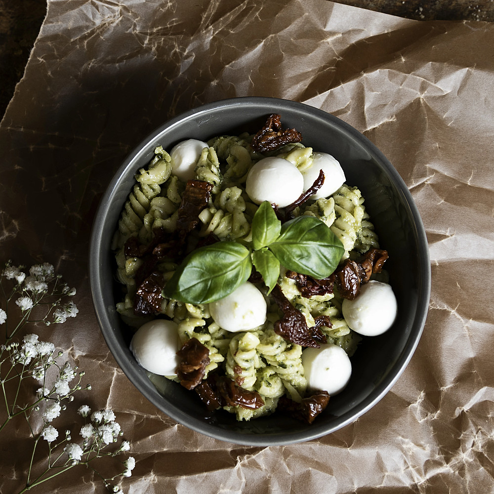 pestopasta med soltorkade tomater