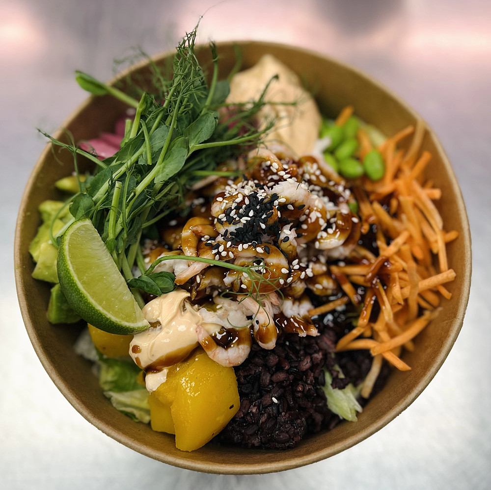 Bowl med räkor, pokébowl varberg, bowl varberg