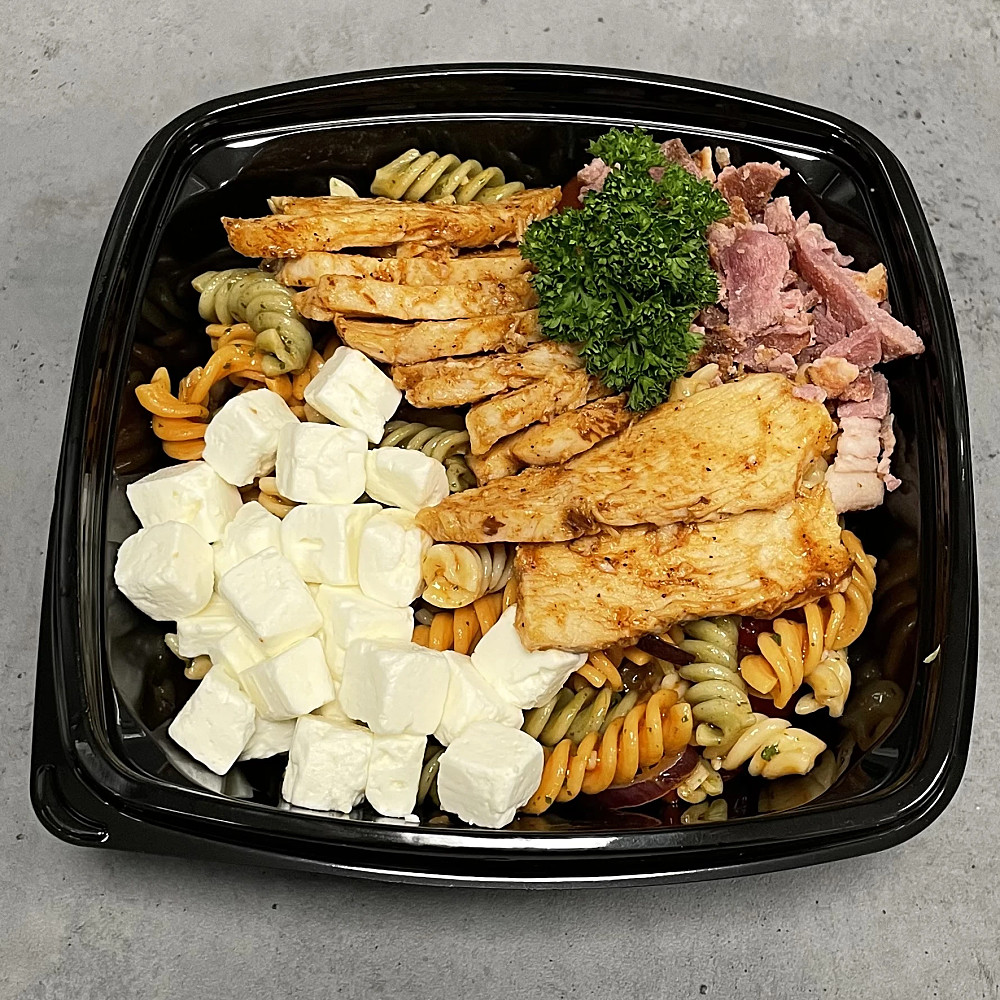 Kyckling & bacon pastasallad