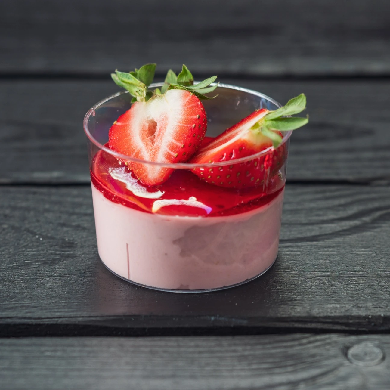 Pannacotta jordgubb