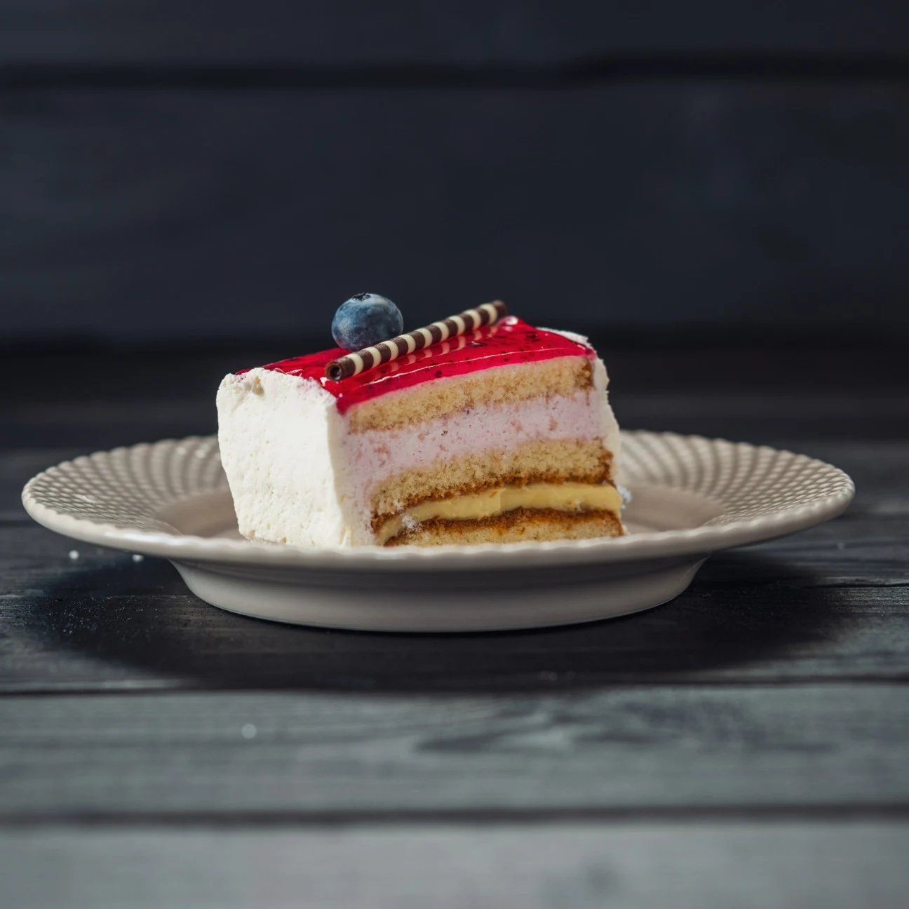 Blåbärsmoussebakelse
