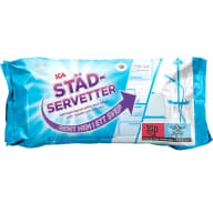 ICA tvättservetter i plastförpackning, allrengöring.