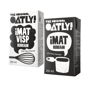 Oatly iMat och iMat visp förpackningar.