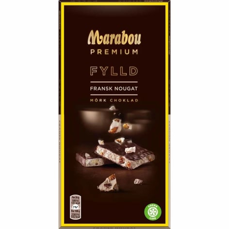 Förpackningen Marabou Premium fransk nougat.