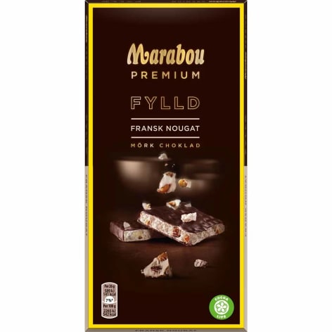 Förpackningen Marabou Premium fransk nougat.