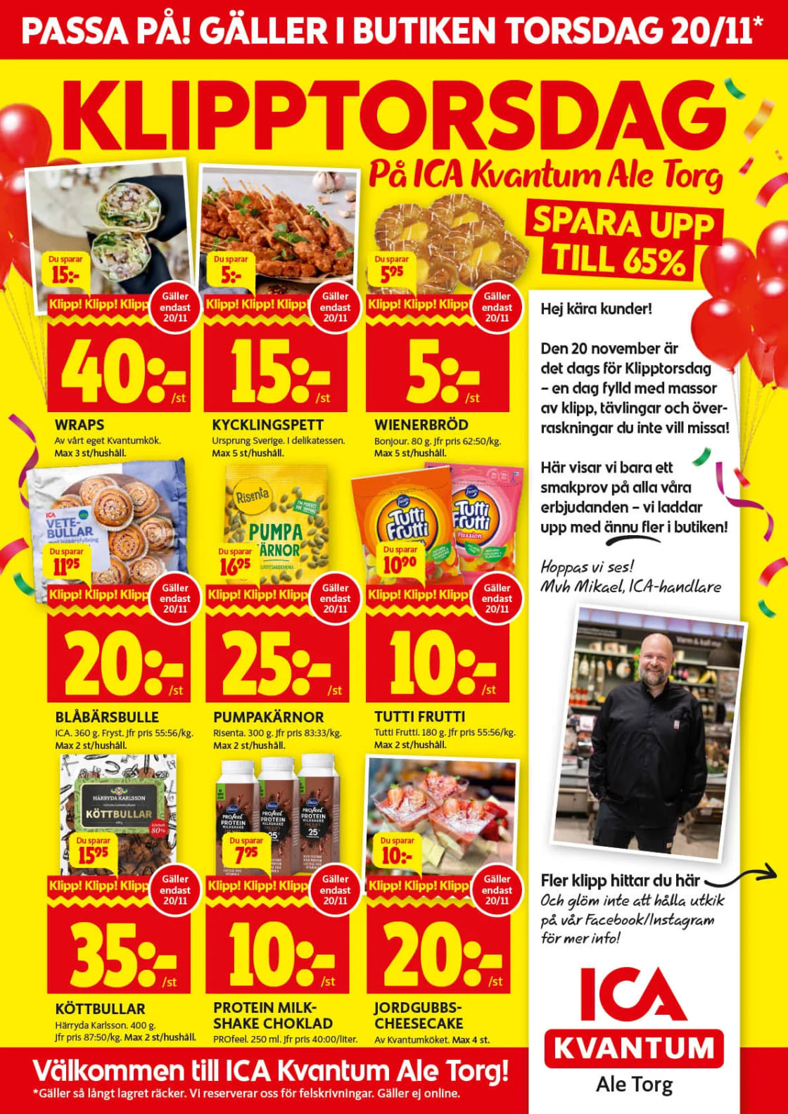 Klipptorsdag ICA Kvantum Ale