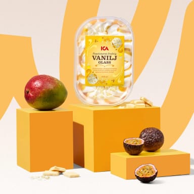 ICAs Vaniljglass mango- & passionswirl