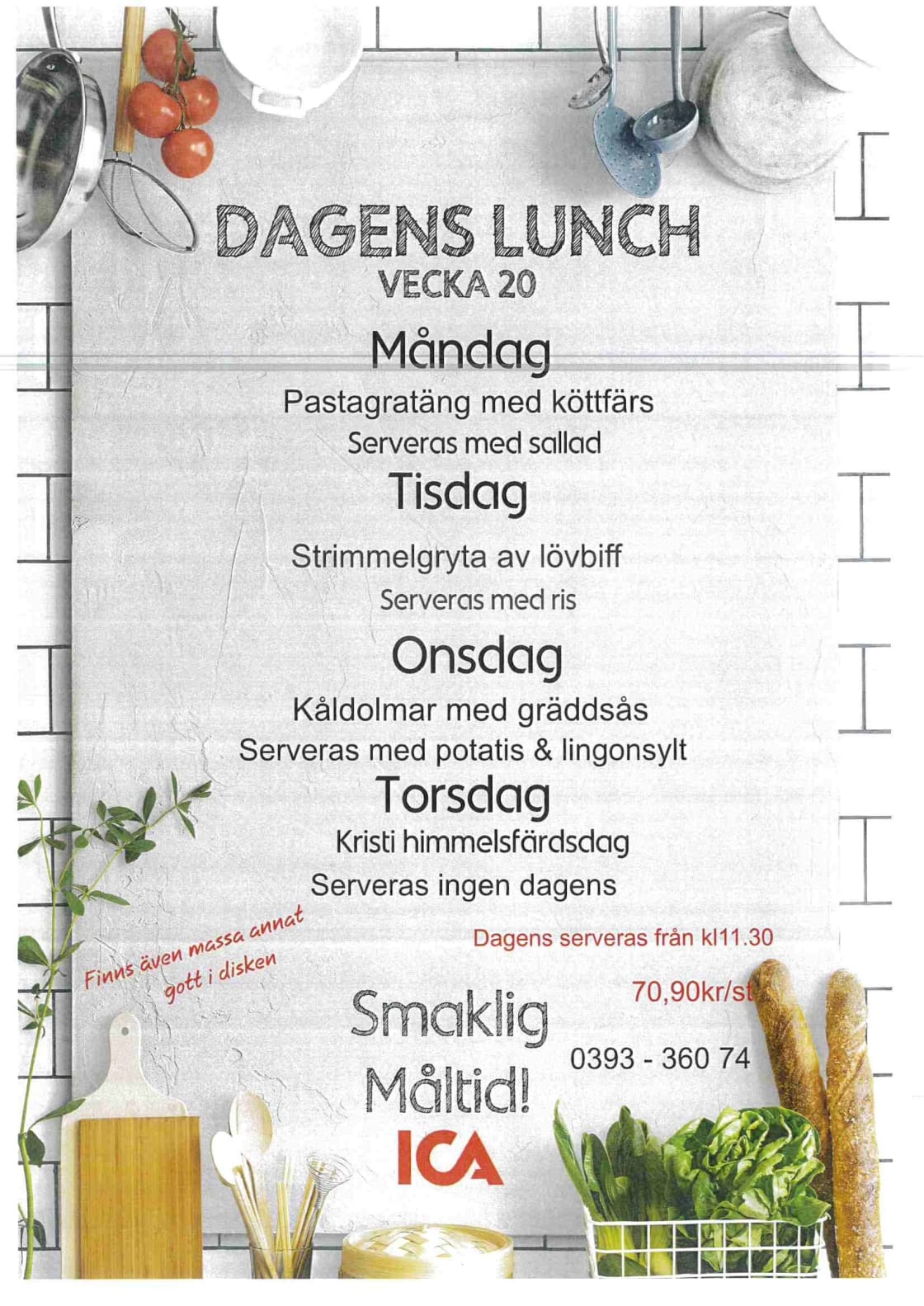 vaggeryd v20 lunchmeny