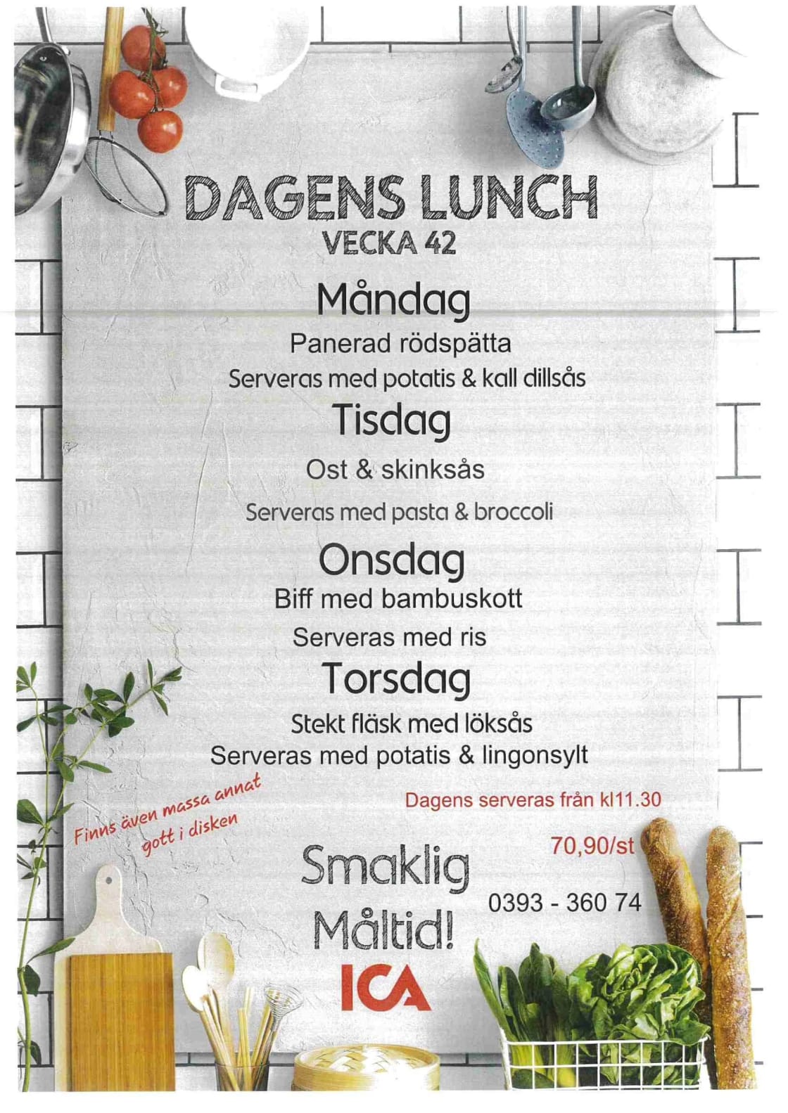 vaggeryd v42 lunchmeny