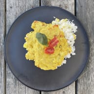 Kyckling & curryröra med ris
