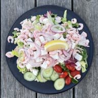 Räksallad med isbergssallad