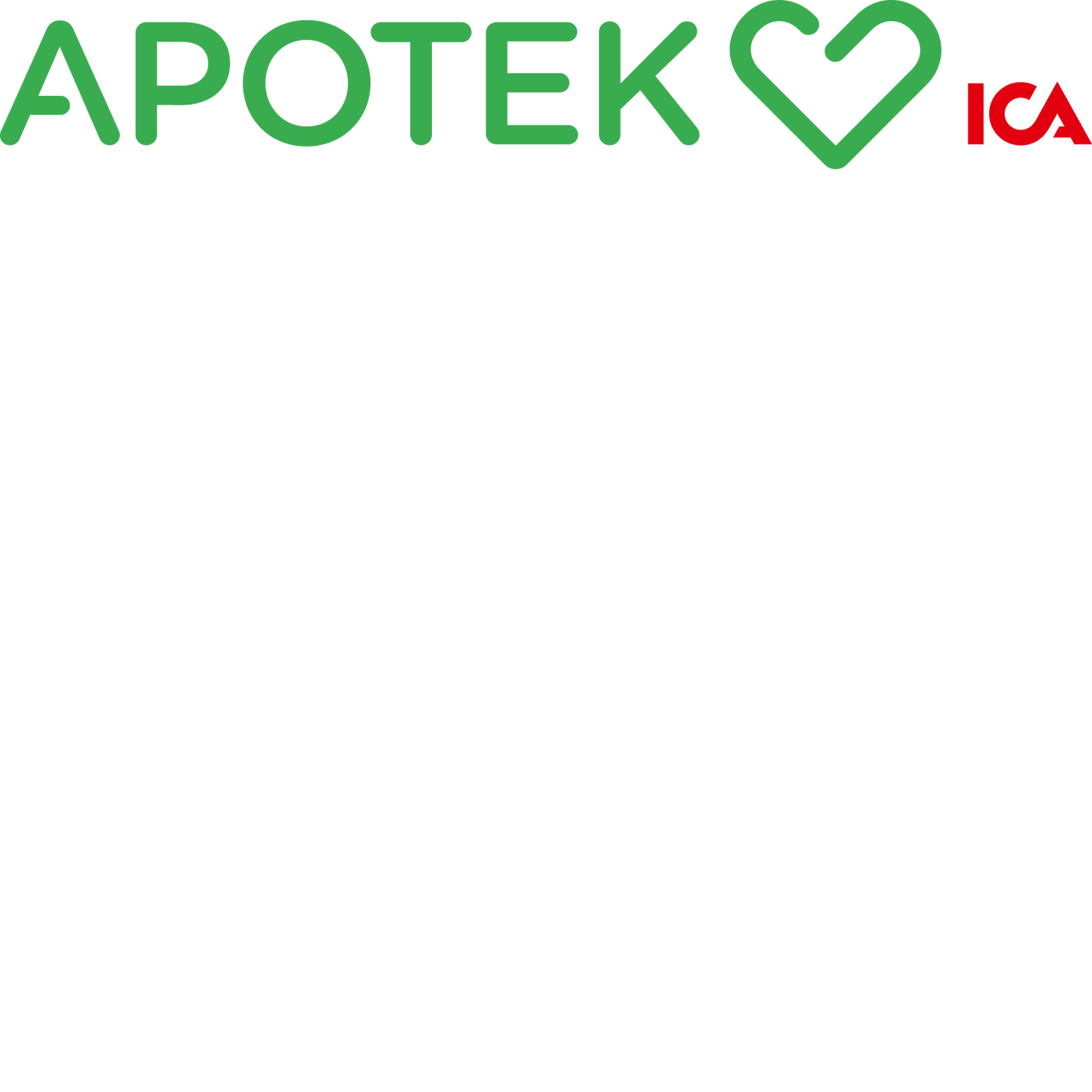 Apotek Hjärtat ICA logotyp.