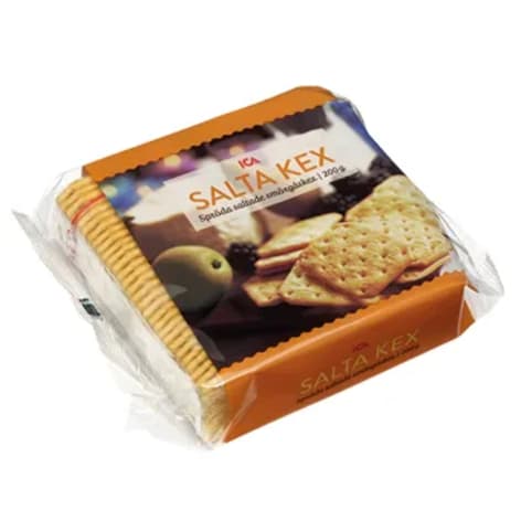 ICA Salta kex i förpackning.