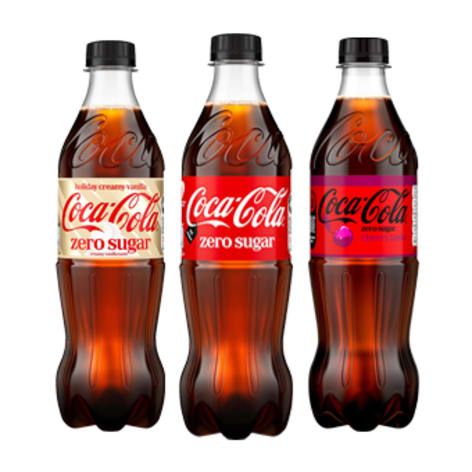 Tre flaskor Coca-Cola 50cl.