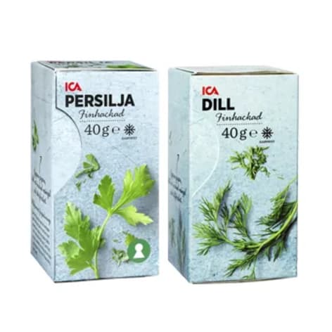 ICA fryst dill och persilja.